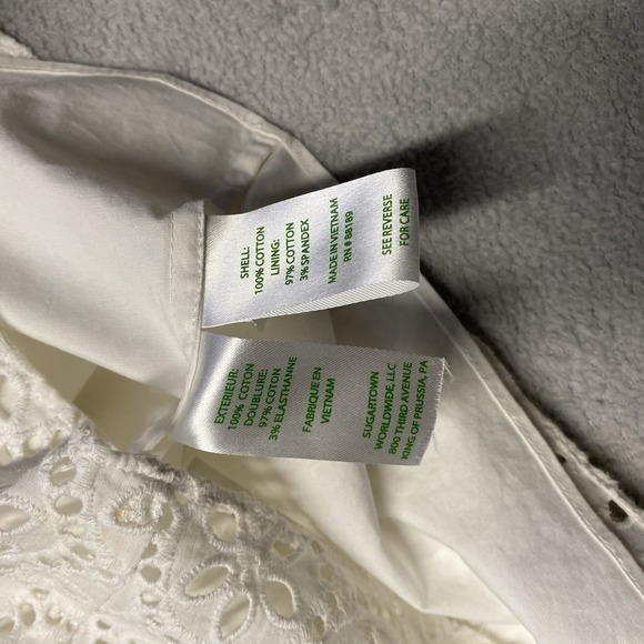 Lilly Pulitzer Dress Small Resort White Floral Eyelet Lace Ruffle Primm Dainty - Picture 8 of 11